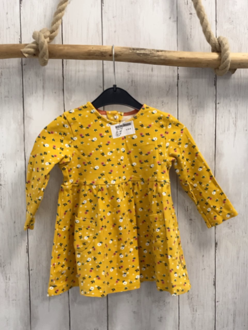  Kleid Gr. 80  gelb Blumen