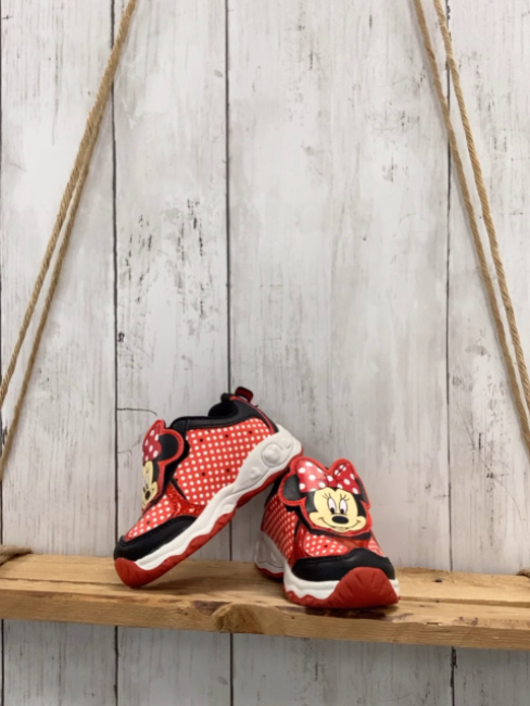  Schuhe  Gr. 21,5   rot weiße Punkte Minnie Mouse 