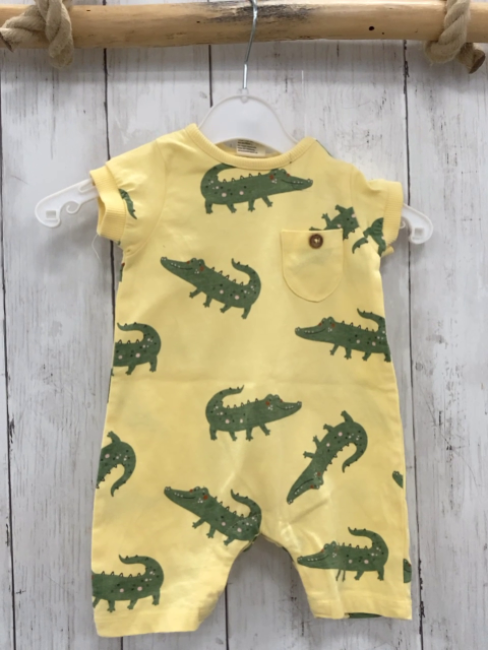 Alana  Playsuit  Gr. 56   gelb Krokodile 