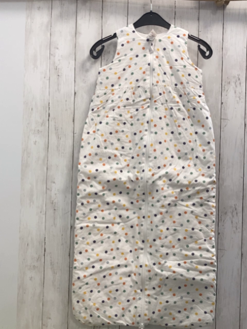   Schlafsack Gr. 110 cm  weiß bunte Punkte TOG 2