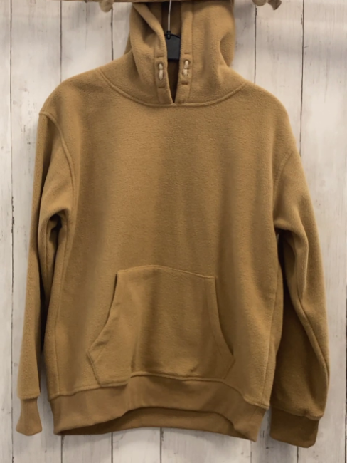 neu El Corte Inglés  Pullover  Gr. 158/164  hellbraun Fleece Kapuze Bauchtasche NP 19,99 €  