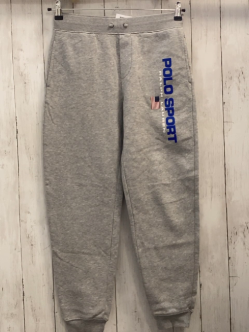 Ralph Lauren  Jogginghose  Gr. 158/164  grau Schrift Flagge 