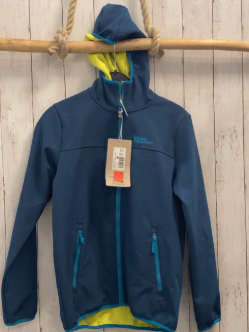 neu Jack Wolfskin  Softshelljacke  Gr. 164  petrol türkis Reißverschlüsse NP 64,95 € reduziert auf 44, 95 