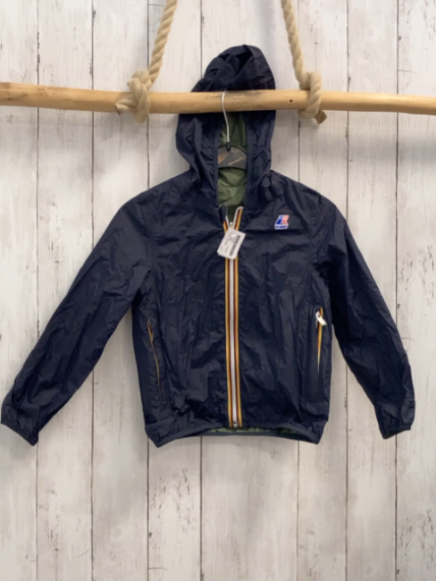 K-Way  Regen-Wendejacke  Gr. 116  blau / oliv 