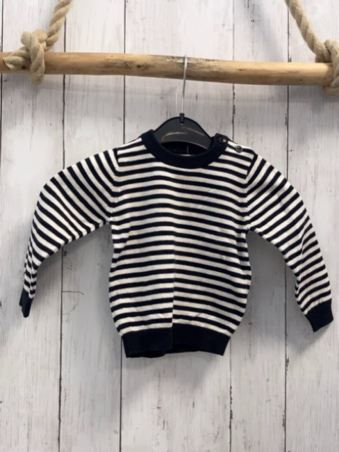   Pullover  Gr. 86  schwarz weiße Streifen Strick