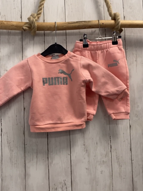 2tlg Puma Jogginganzug Gr. 68  rosa silber Logo