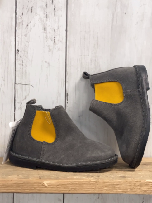 neu Mango Boots Gr. 26  grau Wildleder gelb