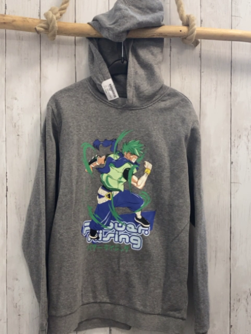 Kiabi  Pullover  Gr. 158/164  grau Kämpfer Schrift 