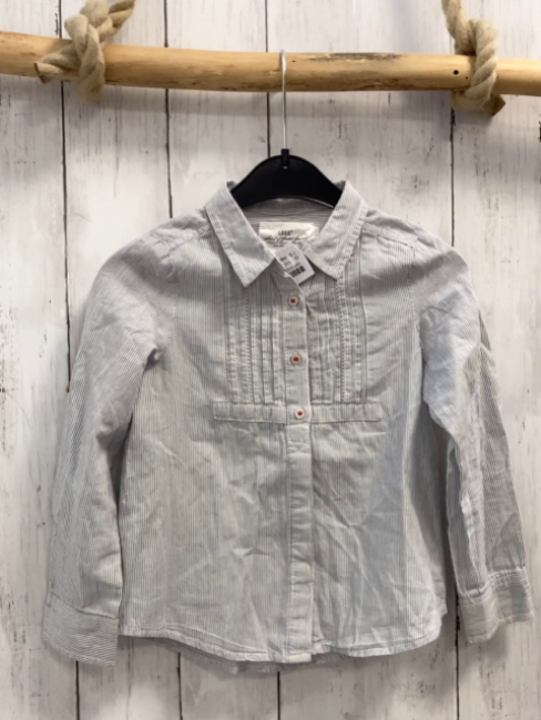 H&M  Bluse  Gr. 110  grau hellgraue Streifen 