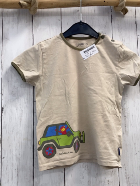 Jako-o  T-Shirt  Gr. 92  beige Fahrzeuge oliv Bund 