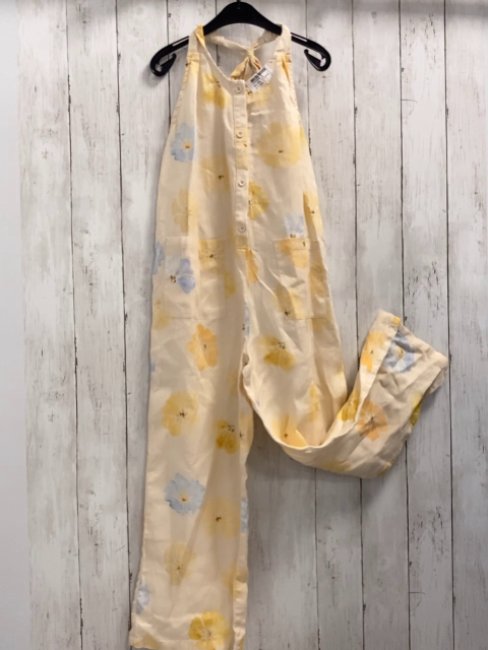 Zara  Jumpsuit  Gr. 152  beige hellblau orange gelbe Blumen