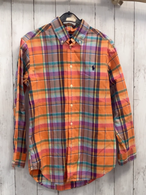 Ralph Lauren  Hemd  Gr. 140  orange bunt kariert 