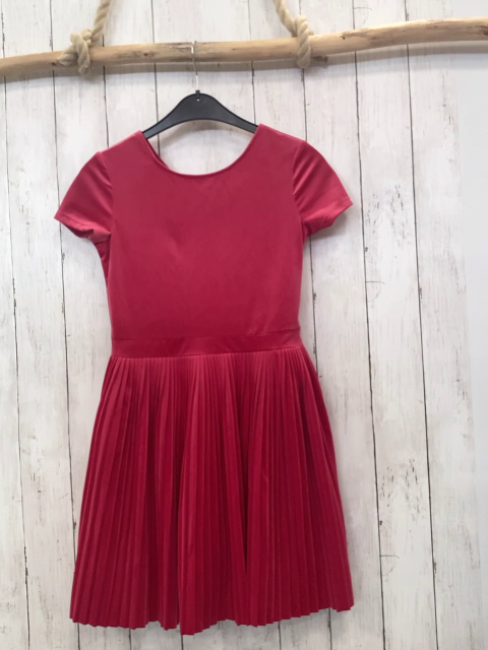 Okaidi Kleid Gr. 152  pink Samt Faltenrock