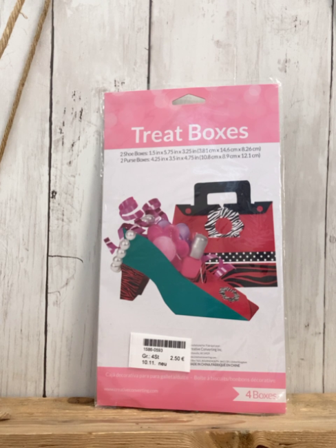 neu 4  Geschenkboxen   rot Taschenform + türkis Schuhform 