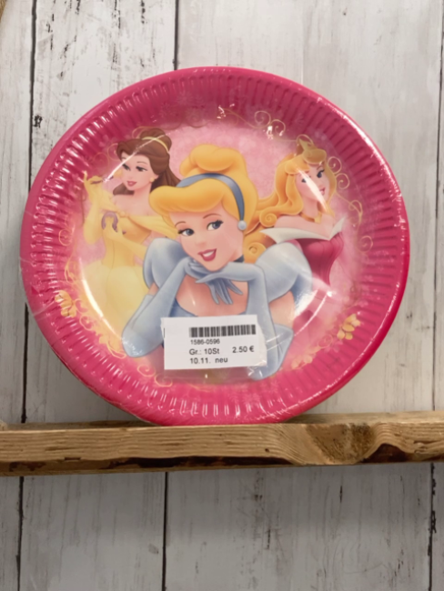 neu 10  Pappteller  pink Disney Prinzessinnen