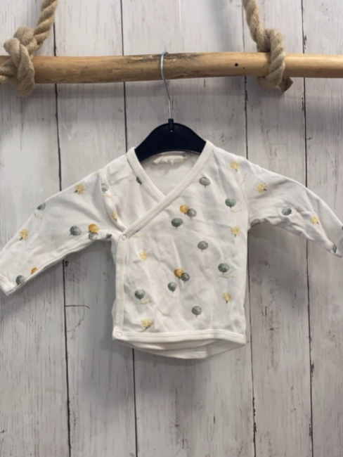 sense organics Langarmshirt Gr. 50  weiß Bäume