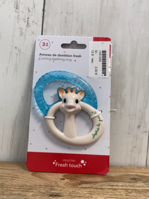 neu Beißspielzeug weiß blaue Ringe Giraffe