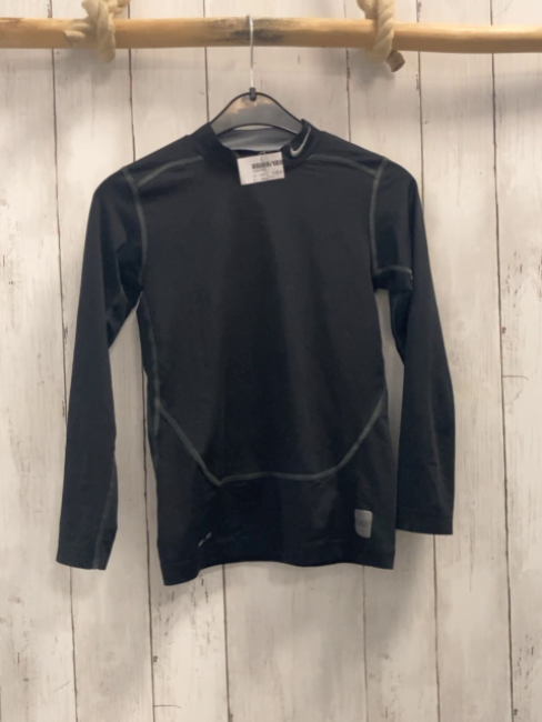 Nike  Sportshirt lang  Gr. 140  schwarz graue Nähte 