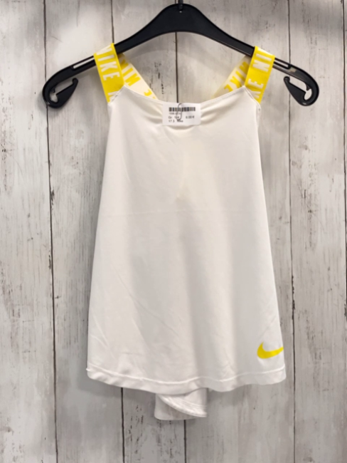 Nike  Sporttop  Gr. 134  weiß gelb weiße Träger mit Schrift 