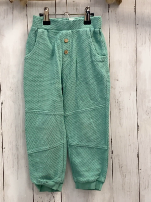   Leggings  Gr. 92  mint Struktur 2 Knöpfe 