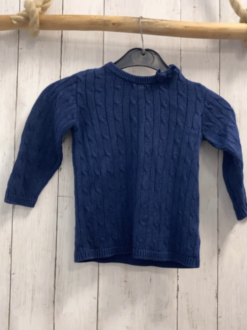 H&M Pullover Gr. 92  blau Strick Zöpfe