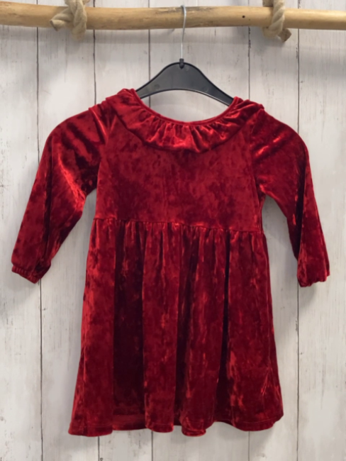 H&M  Kleid  Gr. 98  rot Samt 