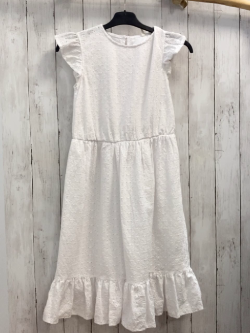 De Facto  Kleid  Gr. 158/164  weiß Lochstickerei 