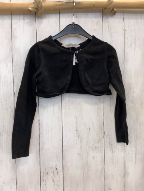 H&M  Strickjacke  Gr. 110  schwarz mit Glitzer 