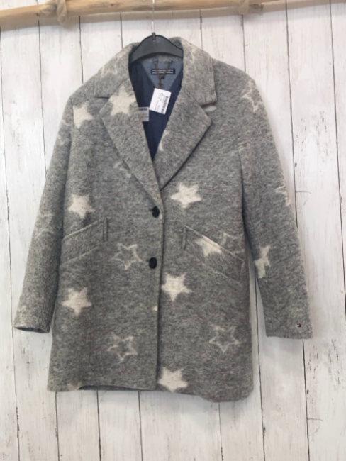 Tommy Hilfiger  Mantel  Gr. 140  grau hellgraue Sterne 
