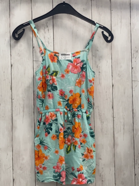 H&M  Playsuit Gr. 146/152  mint Blumen 