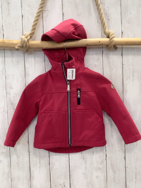 Michael Kors  Softshelljacke  Gr. 92  rot Kapuze blau silber Reißverschlüsse 