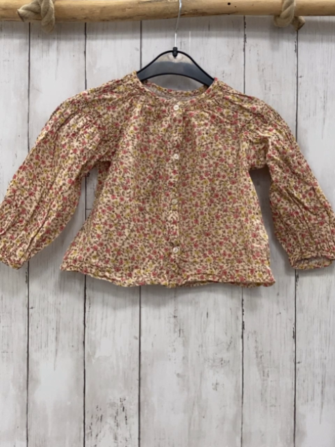 Zara  Bluse  Gr. 104  beige Blumen 