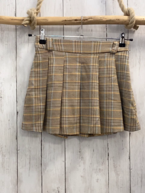 Zara  Rock Gr. 164  beige braun grau ocker kariert 