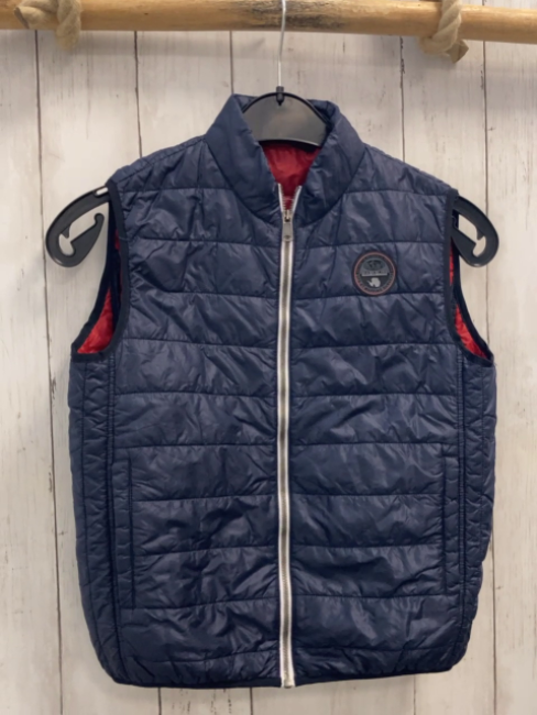 Napapijri  Weste  Gr. 140  blau rotes Futter
