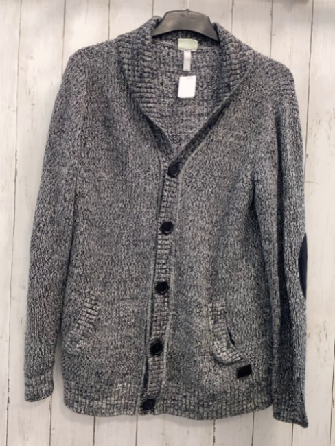 Adidas Strickjacke Gr. L schwarz weiß meliert