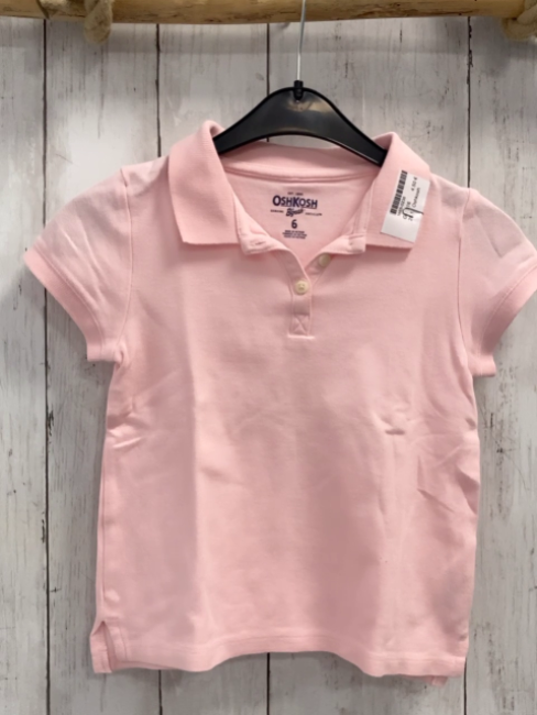 Oshkosh  T-Shirt Gr. 116  rosa Polokragen 