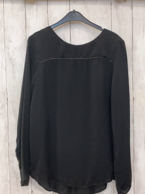 Zara  Bluse  Gr. M schwarz mit silber Steinen 