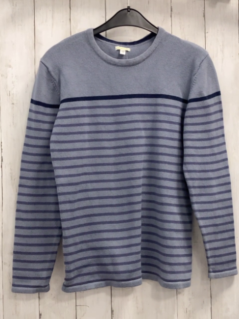 Vertbaudet  Pullover  Gr. 152  hellblau lila schwarzer Streifen Strick 