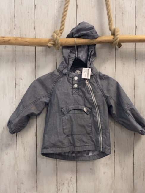 H&M  Regenjacke  Gr. 86  grau meliert Kapuze 