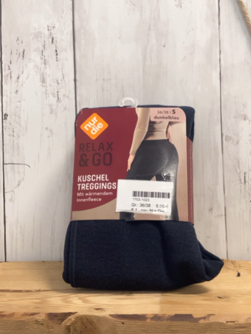 neu Nur Die  Kuscheltreggings Gr. 36/38  blau 