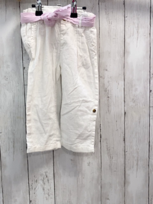 H&M  Hose  Gr. 86  weiß mit rosa Gürtel 