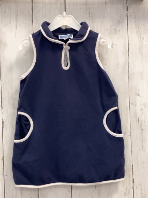 Jacadi  Kleid  Gr. 80  blau weißer Bund Kragen 