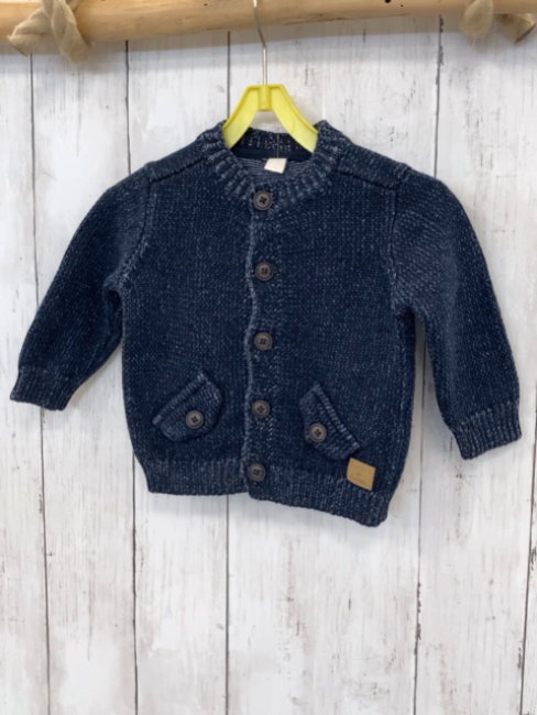 Esprit  Strickjacke  Gr. 62  blau hellgrau meliert 