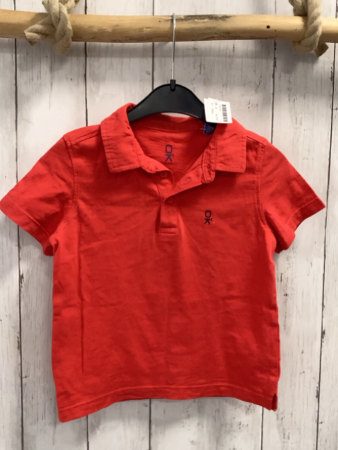 Okaidi  T-Shirt  Gr. 98  rot Polokragen 