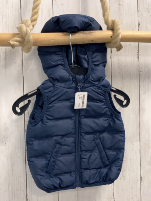   Weste  Gr. 68  blau Kapuze 