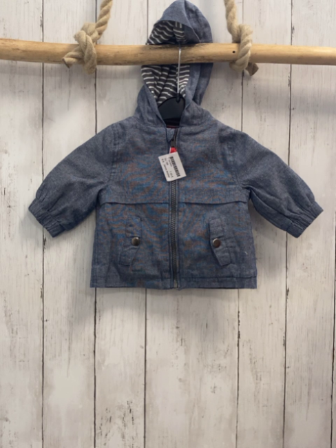 Jarvis Archer  Jacke  Gr. 68  blau hellgrau meliert Kapuze 