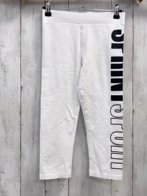   Caprileggings  Gr. 152  weiß schwarze Schrift 