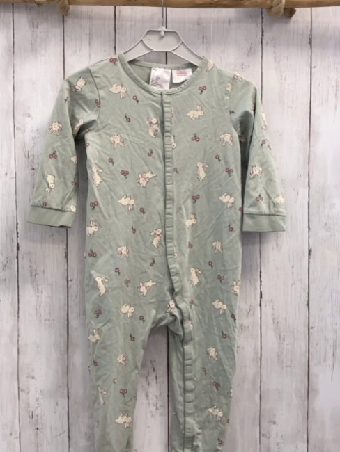 H&M  Schlafanzug  Gr. 98  mint Hasen Blumen 
