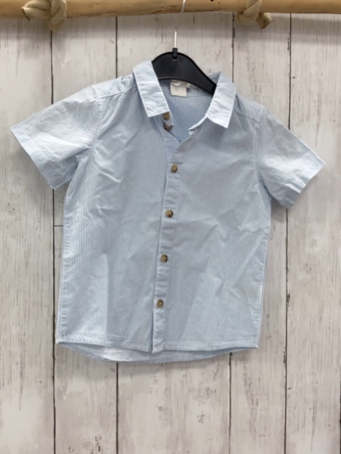 H&M  Sommerhemd Gr. 86  hellblau weiße Streifen 