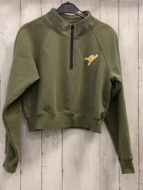 Esprit  Pullover  Gr. 158/164  kiwi dunkelgrauer Reißverschluss 